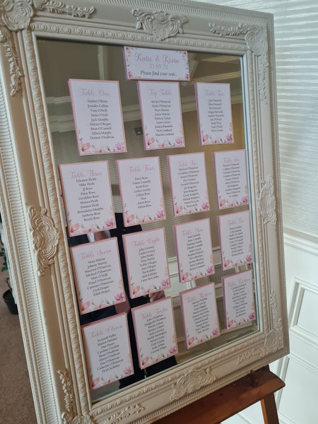 Individual Table Plan Cards