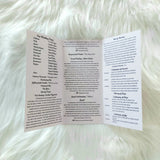 Tri-fold ceremony leaflet